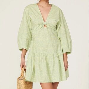 Derek Lam 10 Crosby x RTR Leaf Twist Front Dress